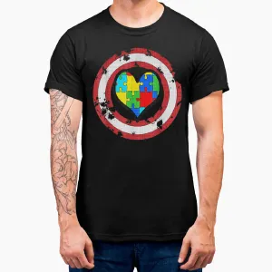 Autism Awareness - Captain Autism Superhero T-Shirt