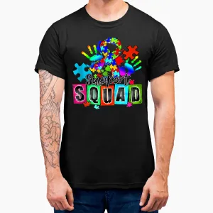 Autism Awareness Month Ribbon Support Squad T-Shirt