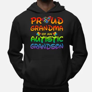 Autism Awareness Wear Proud Grandma Of Grandson Hoodie