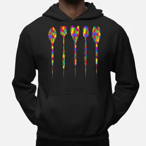 Autism Darts Acceptance Awareness For Darts Lovers Hoodie