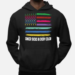 Cancer Sucks In Every Color Fighter Funk Cancer Hoodie