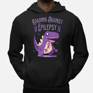 Epilepsy T-Rex Kids Dinosaur Epilepsy Awareness Hoodie