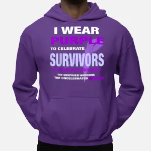 I Wear Purple For Heroes Domestic Violence Awareness Hoodie