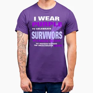 I Wear Purple For Heroes Domestic Violence Awareness T-Shirt