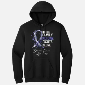 In This Family No One Fights Alone Stomach Cancer Hoodie