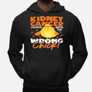 Kidney Cancer Awareness - Cancer Messed With Wrong Chick Hoodie