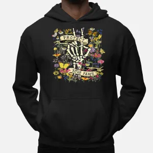 Protect Your Peace Retro Wildflower Mental Health Awareness Hoodie