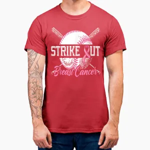 Strike Out Breast Cancer Baseball Breast Cancer Awareness T-Shirt