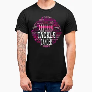 Tackle Football Pink Ribbon Breast Cancer Awareness T-Shirt