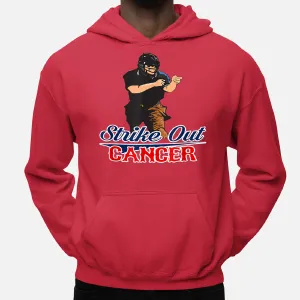 Trendy Baseball Umpire Support Strike Out Cancer Hoodie