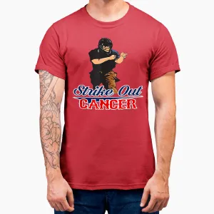 Trendy Baseball Umpire Support Strike Out Cancer T-Shirt